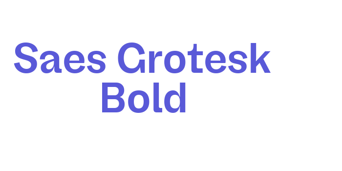 Saes Grotesk Bold Font Download