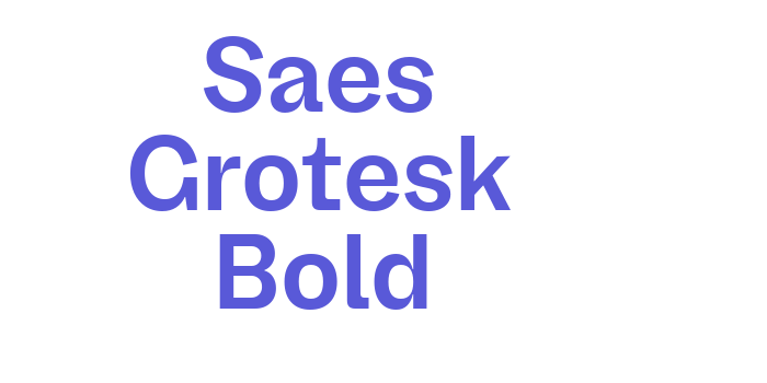 Saes Grotesk Bold Font