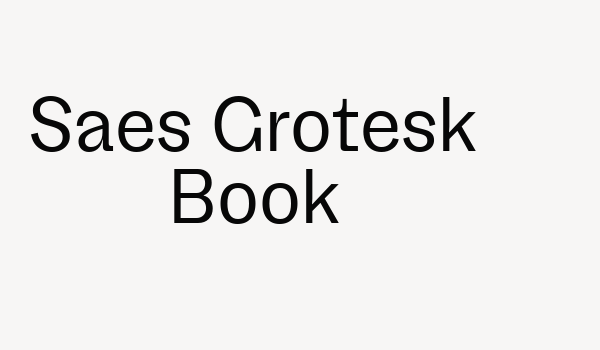 Saes Grotesk Book Font