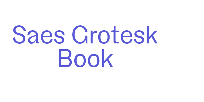 Saes Grotesk Book Font Download