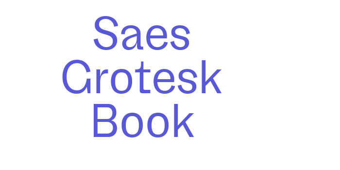 Saes Grotesk Book Font