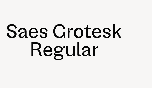 Saes Grotesk Regular Font