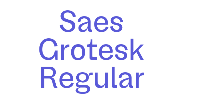 Saes Grotesk Regular Font