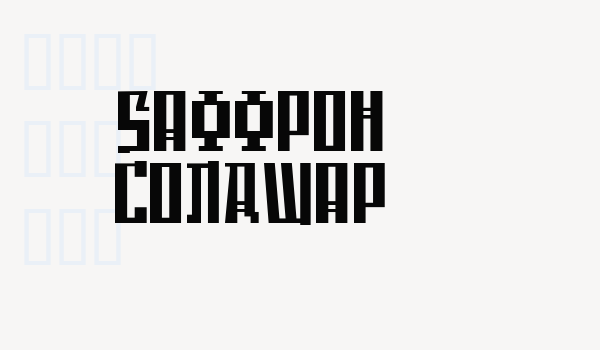 Saffron ColdWar Font