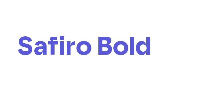 Safiro Bold Font Download