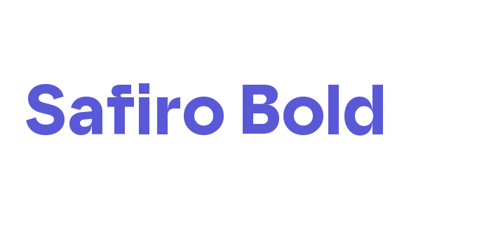 Safiro Bold Font