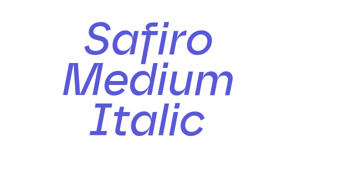 Safiro Medium Italic Font Download