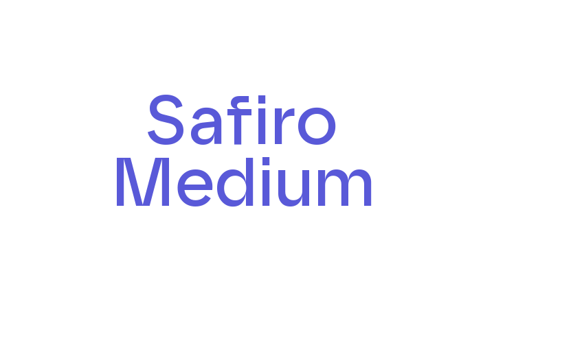 Safiro Medium Font Download