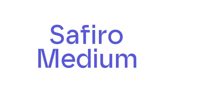 Safiro Medium Font Download