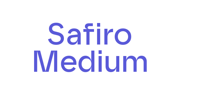 Safiro Medium Font