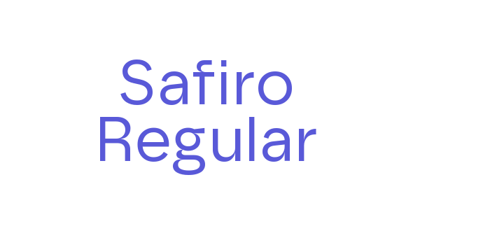 Safiro Regular Font Download