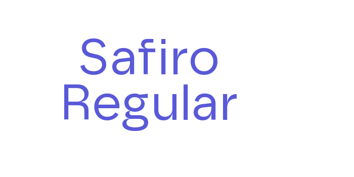 Safiro Regular Font