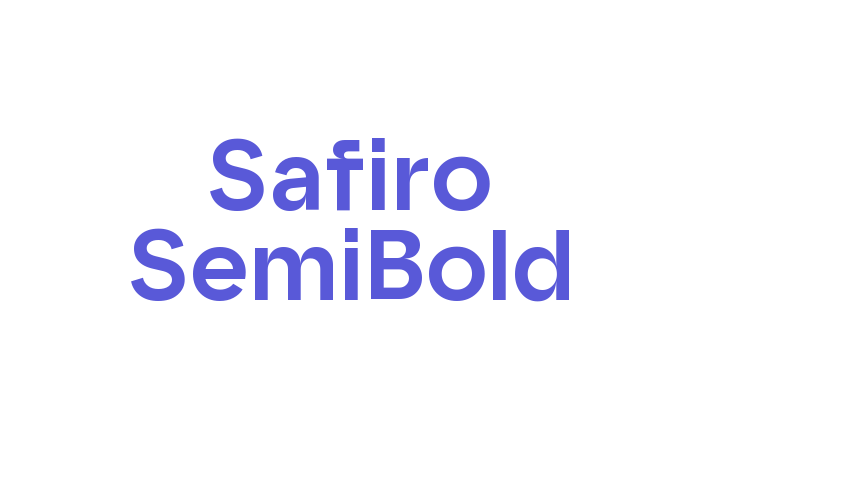 Safiro SemiBold Font Download