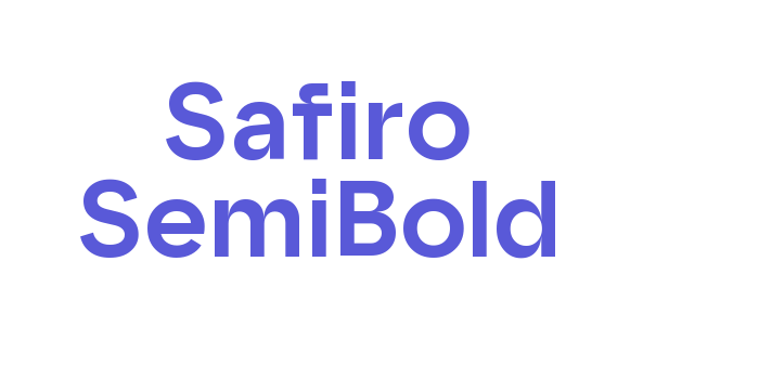 Safiro SemiBold Font