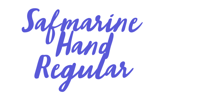 Safmarine Hand Regular Font Download