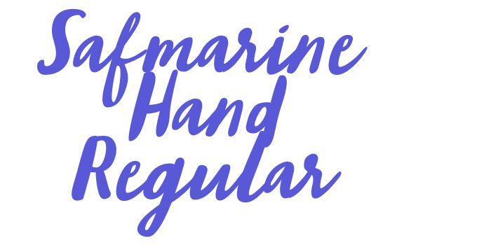 Safmarine Hand Regular Font