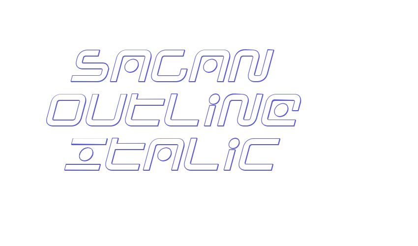 Sagan Outline Italic Font