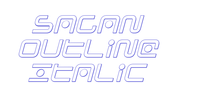 Sagan Outline Italic Font Download