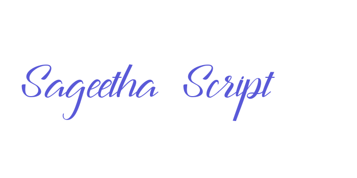 Sageetha  Script Font Download