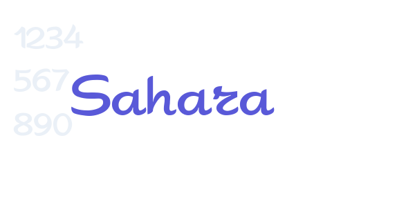 Sahara font free