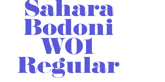 Sahara Bodoni W01 Regular Font Download