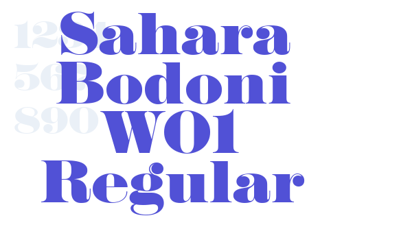 Sahara Bodoni W01 Regular font download