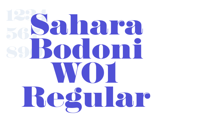 Sahara Bodoni W01 Regular font download