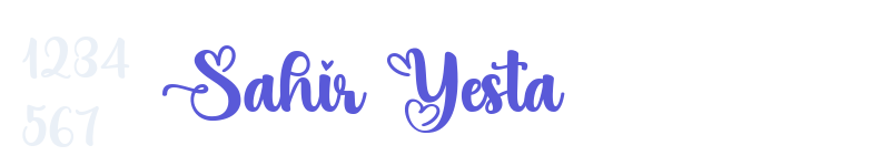 Sahir Yesta-related font