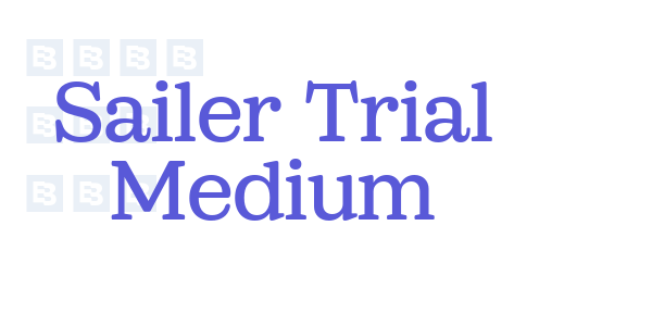 Sailer Trial Medium font free