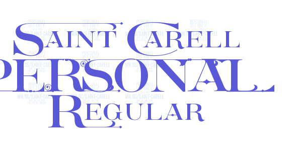 Saint Carell PERSONAL Regular font free