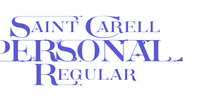 Saint Carell PERSONAL Regular Font Download