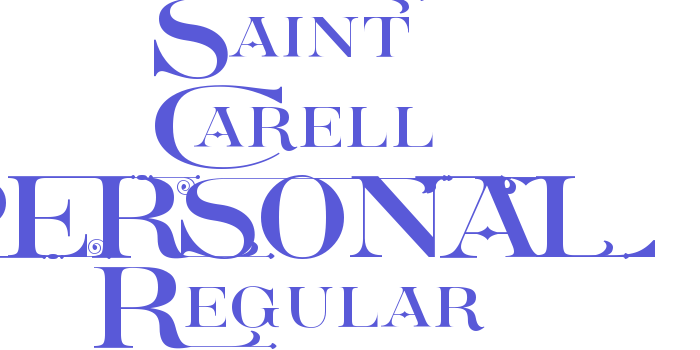 Saint Carell PERSONAL Regular Font