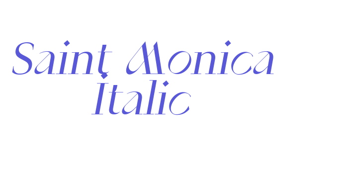 Saint Monica Italic Font Download