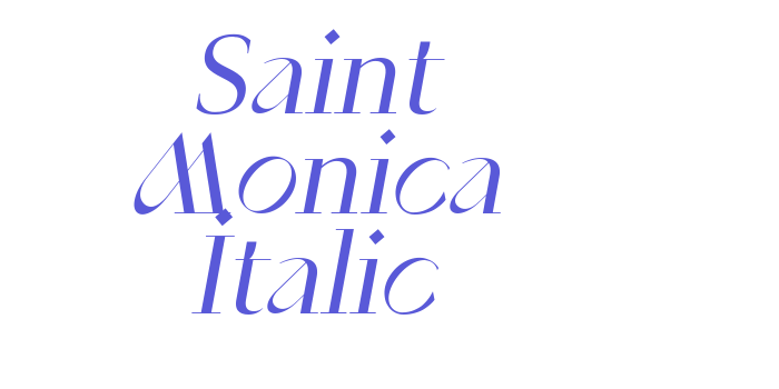 Saint Monica Italic Font