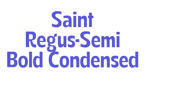 Saint Regus-Semi Bold Condensed Font Download