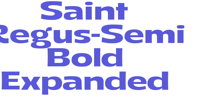 Saint Regus-Semi Bold Expanded Font Download