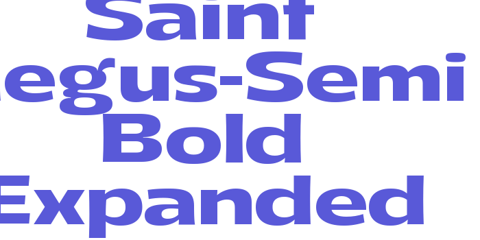 Saint Regus-Semi Bold Expanded Font