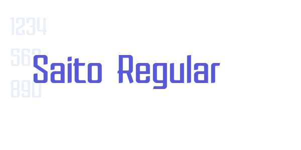 Saito Regular font free