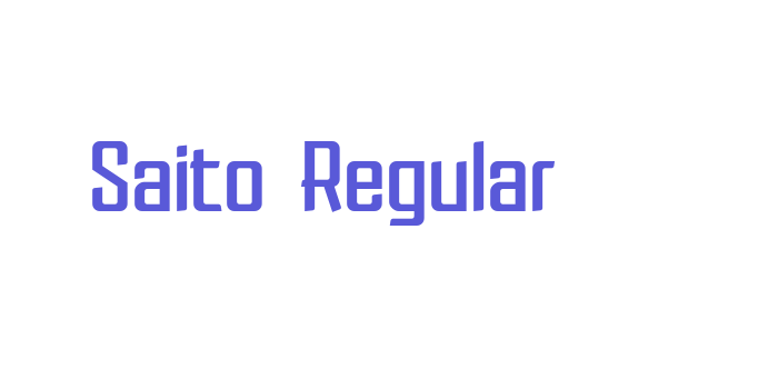 Saito Regular Font Download