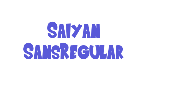 Saiyan SansRegular font