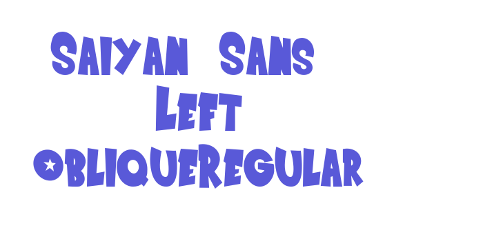 Saiyan Sans – Left ObliqueRegular Font Download