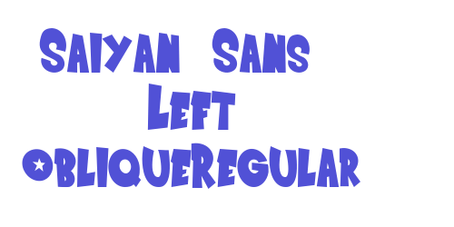 Saiyan Sans – Left ObliqueRegular-font-download
