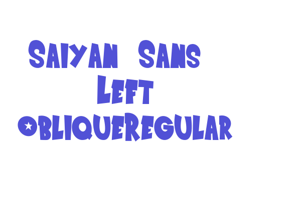 Saiyan Sans – Left ObliqueRegular