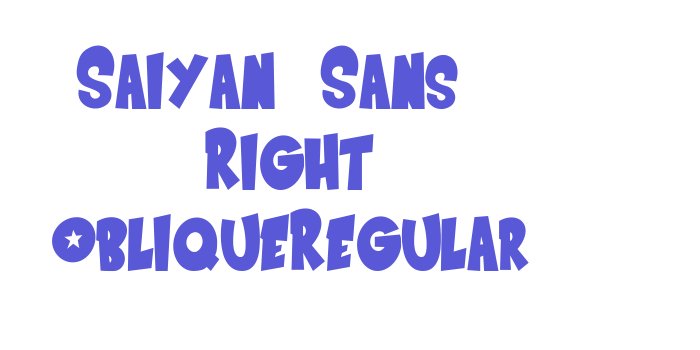 Saiyan Sans – Right ObliqueRegular Font Download