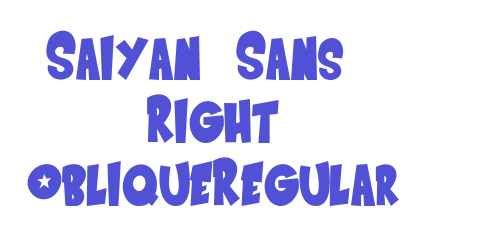 Saiyan Sans – Right ObliqueRegular-font-download
