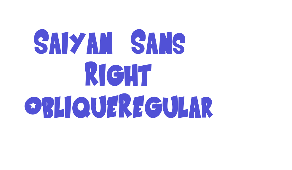 Saiyan Sans – Right ObliqueRegular-font-download