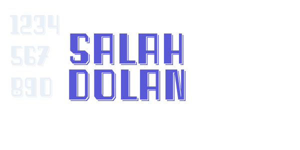 Salah Dolan font free