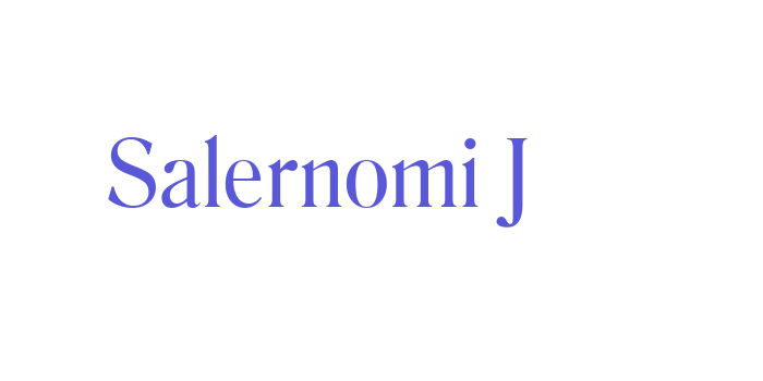 Salernomi J Font Download