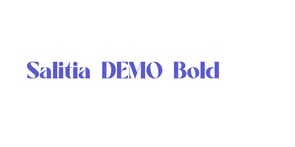 Salitia DEMO Bold font free