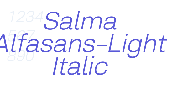 Salma Alfasans-Light Italic font